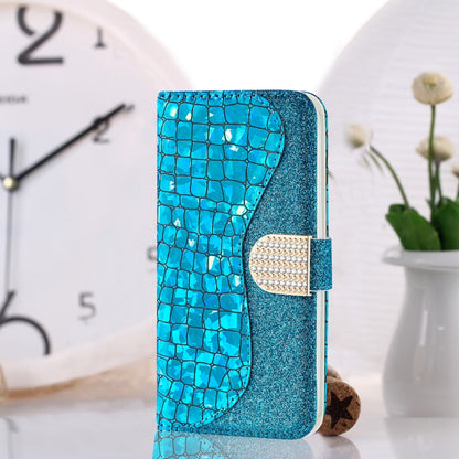 Laser Glitter Powder Matching Crocodile Texture Horizontal Flip Leather Case with Card Slots & Holder & Wallet, For Samsung Galaxy M51, For Samsung Galaxy S20 FE