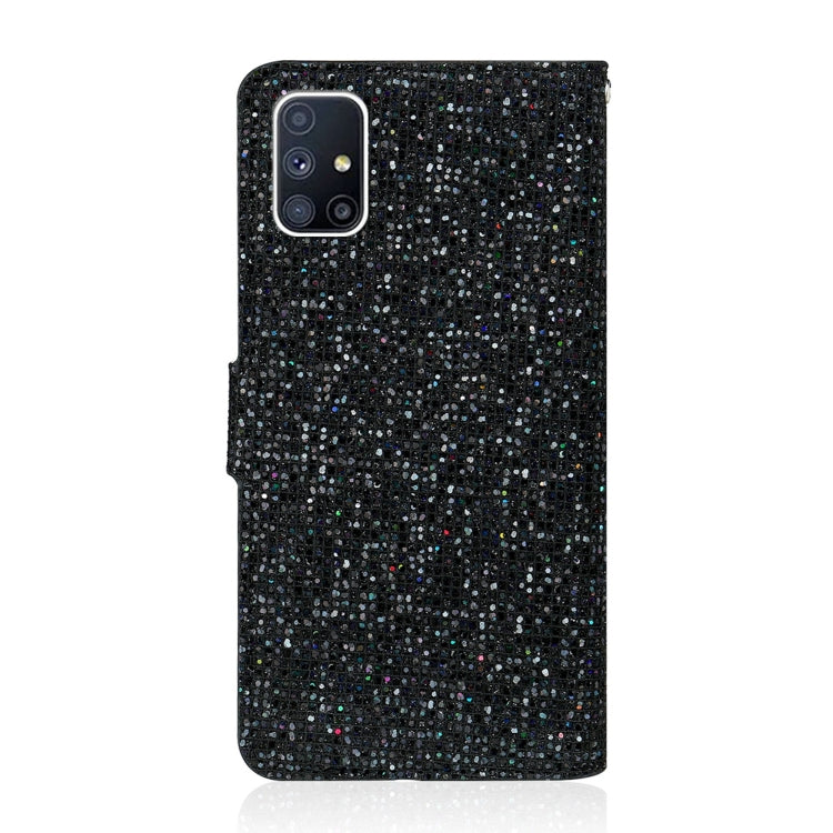 Glitter Powder Horizontal Flip Leather Case with Card Slots & Holder & Lanyard, For Samsung Galaxy M51, For Samsung Galaxy S20 FE