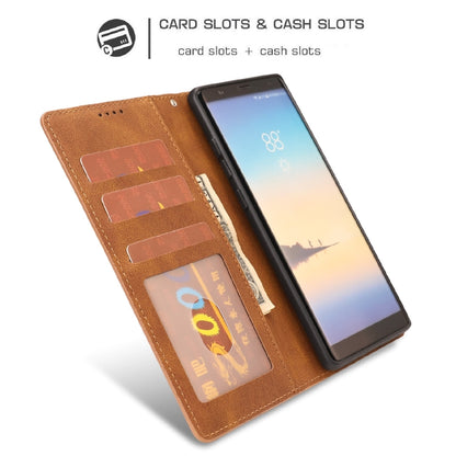 Fantasy Classic Skin-feel Calfskin Texture Magnetic Buckle Horizontal Flip PU Leather Case with Holder & Card Slot & Wallet, For Samsung Galaxy Note 8