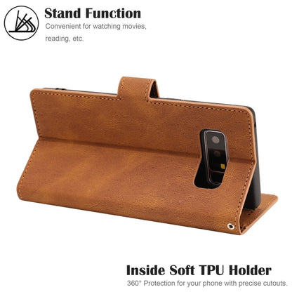 Fantasy Classic Skin-feel Calfskin Texture Magnetic Buckle Horizontal Flip PU Leather Case with Holder & Card Slot & Wallet, For Samsung Galaxy Note 8