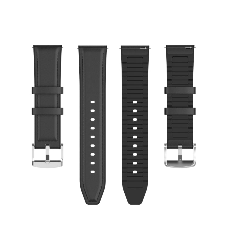 20mm Silicone Leather Replacement Strap Watchband for Samsung Galaxy Watch 3 41mm