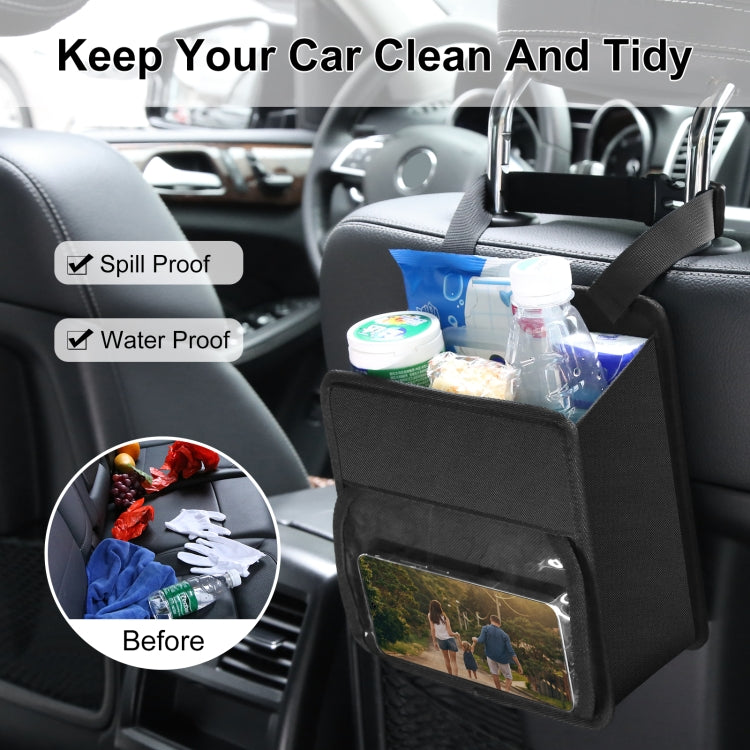 FUNADD Portable Folding Car Back Seat Hook Storage Box