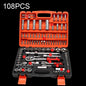 108 In 1 Multi-function Car Repair Combination Toolbox Ratchet Wrench Set, 108 In 1