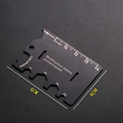 Multi-function Folding Stainless Steel Tool Card Bottle Opener Phone Holder