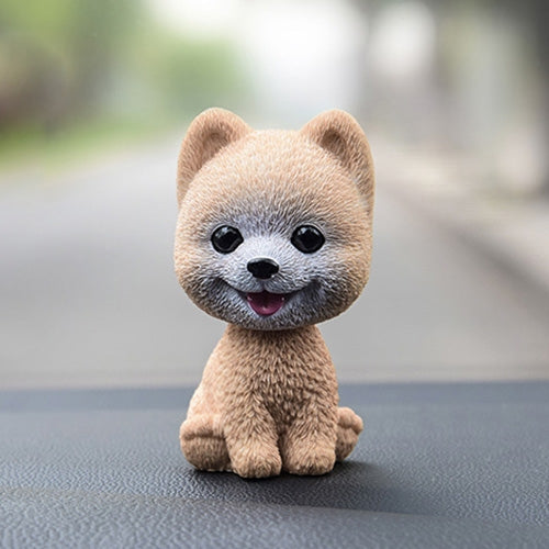 Shaking Head Dog Car Ornaments Resins Lovely Cartoon Dog New Year Gifts with Double-sided Adhesive Tape, Pomeranian Cartoon Dog, Inu Cartoon Dog, Bulldog Cartoon Dog, Husky Dog Cartoon Dog, Corgi Dog Cartoon Dog, White Teddy Cartoon Dog����������������...