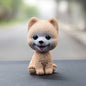 Shaking Head Dog Car Ornaments Resins Lovely Cartoon Dog New Year Gifts with Double-sided Adhesive Tape, Pomeranian Cartoon Dog, Inu Cartoon Dog, Bulldog Cartoon Dog, Husky Dog Cartoon Dog, Corgi Dog Cartoon Dog, White Teddy Cartoon Dog����������������...