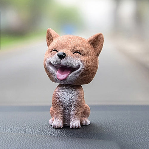 Shaking Head Dog Car Ornaments Resins Lovely Cartoon Dog New Year Gifts with Double-sided Adhesive Tape, Pomeranian Cartoon Dog, Inu Cartoon Dog, Bulldog Cartoon Dog, Husky Dog Cartoon Dog, Corgi Dog Cartoon Dog, White Teddy Cartoon Dog����������������...