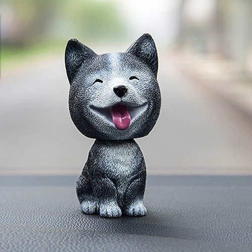 Shaking Head Dog Car Ornaments Resins Lovely Cartoon Dog New Year Gifts with Double-sided Adhesive Tape, Pomeranian Cartoon Dog, Inu Cartoon Dog, Bulldog Cartoon Dog, Husky Dog Cartoon Dog, Corgi Dog Cartoon Dog, White Teddy Cartoon Dog����������������...