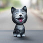 Shaking Head Dog Car Ornaments Resins Lovely Cartoon Dog New Year Gifts with Double-sided Adhesive Tape, Pomeranian Cartoon Dog, Inu Cartoon Dog, Bulldog Cartoon Dog, Husky Dog Cartoon Dog, Corgi Dog Cartoon Dog, White Teddy Cartoon Dog����������������...