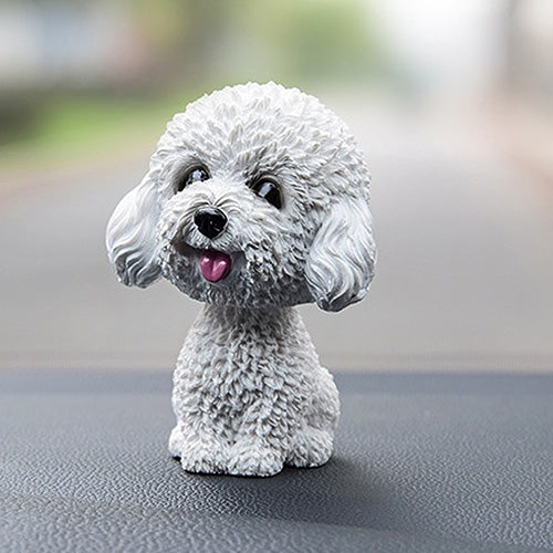 Shaking Head Dog Car Ornaments Resins Lovely Cartoon Dog New Year Gifts with Double-sided Adhesive Tape, Pomeranian Cartoon Dog, Inu Cartoon Dog, Bulldog Cartoon Dog, Husky Dog Cartoon Dog, Corgi Dog Cartoon Dog, White Teddy Cartoon Dog����������������...