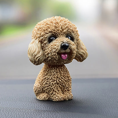 Shaking Head Dog Car Ornaments Resins Lovely Cartoon Dog New Year Gifts with Double-sided Adhesive Tape, Pomeranian Cartoon Dog, Inu Cartoon Dog, Bulldog Cartoon Dog, Husky Dog Cartoon Dog, Corgi Dog Cartoon Dog, White Teddy Cartoon Dog����������������...