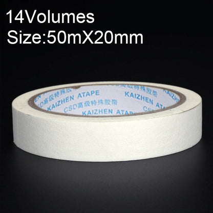 14 Volumes High Adhesion Decoration Spraying Masking office Writing Beautiful Paper Tape, Size: 50m x 20mm, Size: 50m x 20mm