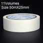 11 Volumes High Adhesion Decoration Spraying Masking office Writing Beautiful Paper Tape, Size: 50m x 25mm, 50m x 25mm