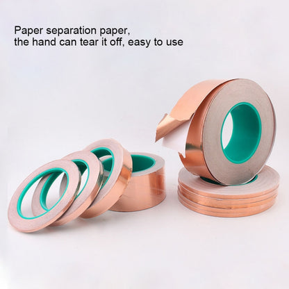 Pure Copper Double-sided Conductive Copper Foil Tape Signal Masking Tape, Size: 20m x 6mm, Size: 20m x 6mm