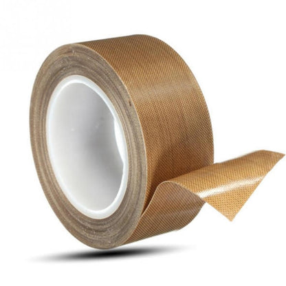 Teflon High Temperature Resistant Cloth Tape Sealing Machine Heat Insulation Tape, Size: 10m x 25mm, Size: 10m x 25mm