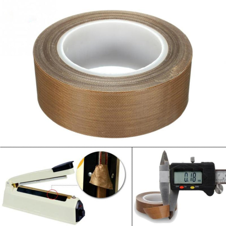 Teflon High Temperature Resistant Cloth Tape Sealing Machine Heat Insulation Tape, Size: 10m x 25mm, Size: 10m x 25mm