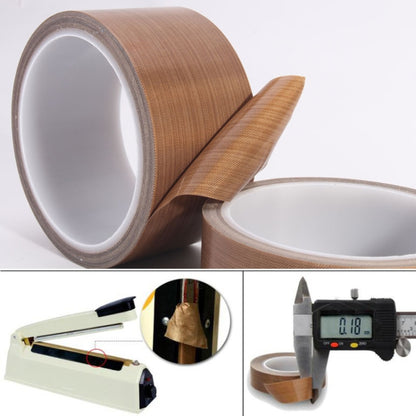 Teflon High Temperature Resistant Cloth Tape Sealing Machine Heat Insulation Tape, Size: 10m x 30mm, Size: 10m x 30mm