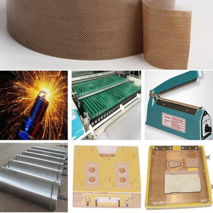 Teflon High Temperature Resistant Cloth Tape Sealing Machine Heat Insulation Tape, Size: 10m x 30mm, Size: 10m x 30mm