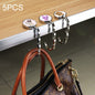 5 PCS Round Folding Hook Bag Hanger, Length:10.1cm, Random Color Delivery, Bag Hanger