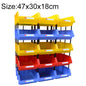Thickened Oblique Plastic Box Combined Parts Box Material Box, Random Color Delivery, Size: 47cm x 30cm x 18cm, 47cm x 30cm x 18cm