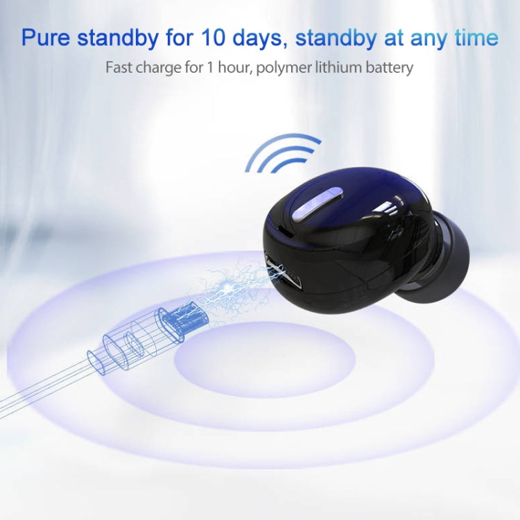 X9 Wireless Bluetooth 5.0 Mini In-Ear Unilateral Earphone, X9 Black, X9 White
