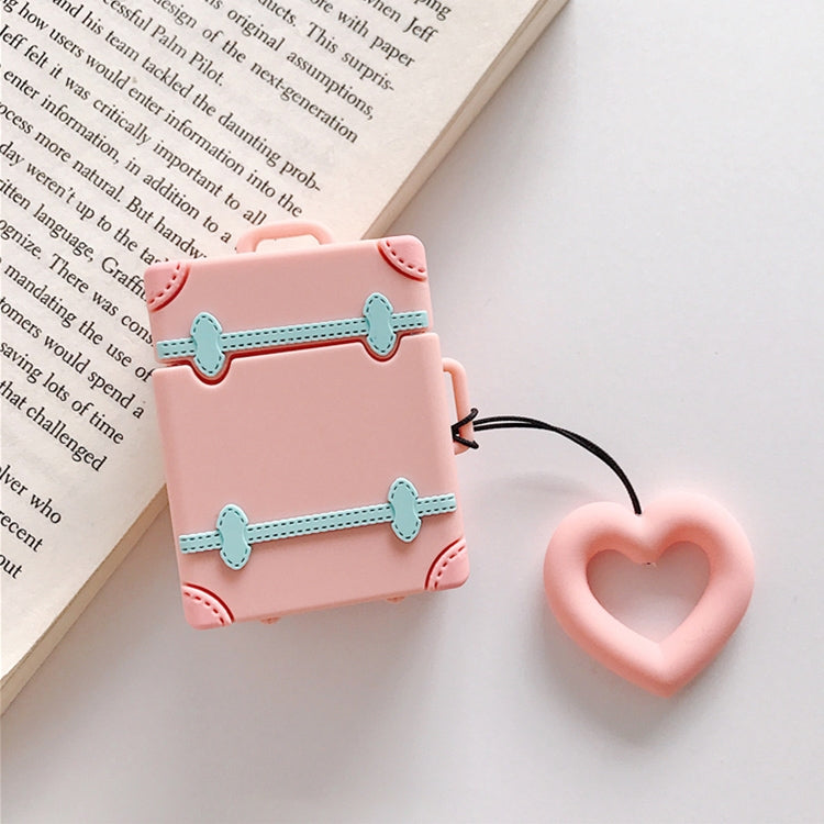 Wireless Earphones Shockproof Candy Colored Suitcase Silicone Protective Case for Apple AirPods 1 / 2, Apricot, Yellow, Orange, Pink, Green, Blue