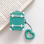 Wireless Earphones Shockproof Candy Colored Suitcase Silicone Protective Case for Apple AirPods 1 / 2, Apricot, Yellow, Orange, Pink, Green, Blue