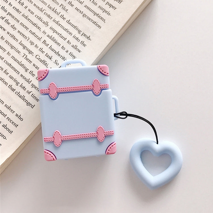 Wireless Earphones Shockproof Candy Colored Suitcase Silicone Protective Case for Apple AirPods 1 / 2, Apricot, Yellow, Orange, Pink, Green, Blue