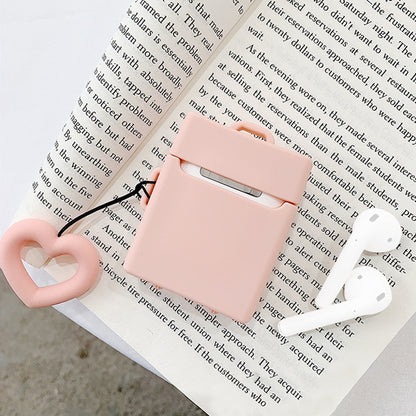 Wireless Earphones Shockproof Candy Colored Suitcase Silicone Protective Case for Apple AirPods 1 / 2, Apricot, Yellow, Orange, Pink, Green, Blue