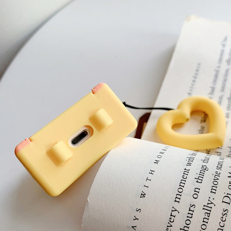 Wireless Earphones Shockproof Candy Colored Suitcase Silicone Protective Case for Apple AirPods 1 / 2, Apricot, Yellow, Orange, Pink, Green, Blue