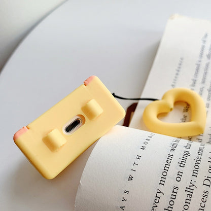 Wireless Earphones Shockproof Candy Colored Suitcase Silicone Protective Case for Apple AirPods 1 / 2, Apricot, Yellow, Orange, Pink, Green, Blue