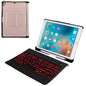 T-201D Detachable Bluetooth 3.0 Ultra-thin Keyboard + Lambskin Texture Leather Tablet Case for iPad Air / Air 2 / iPad Pro 9.7 inch, Support Multi-angle Adjustment / Backlight, T-201D