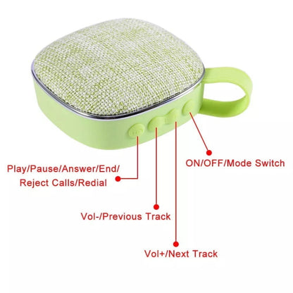 X25new Cloth Texture Square Portable Mini Bluetooth Speaker, Support Hands-free Call & TF Card & AUX, X25new Orange, X25new Green, X25new Grey, X25new Blue