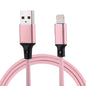 1m 2A USB to 8 Pin Nylon Weave Style Data Sync Charging Cable, 8 Pin Red, 8 Pin White, 8 Pin Pink, 8 Pin Blue