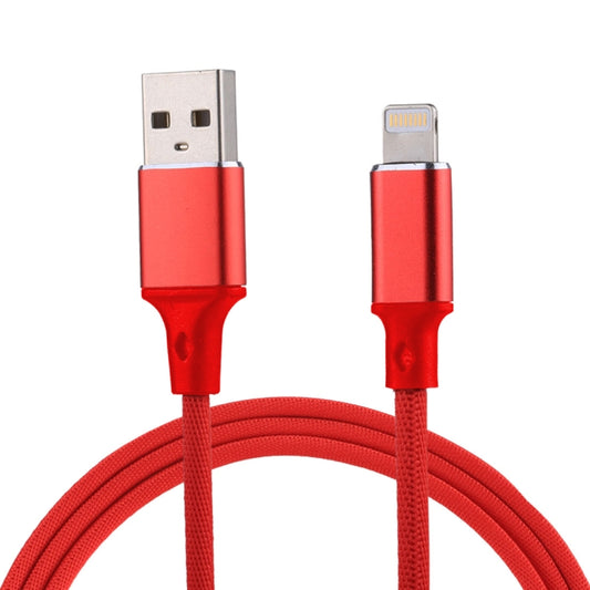 1m 2A USB to 8 Pin Nylon Weave Style Data Sync Charging Cable, 8 Pin Red, 8 Pin White, 8 Pin Pink, 8 Pin Blue
