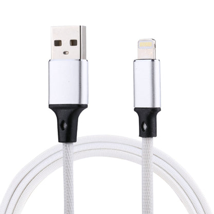 1m 2A USB to 8 Pin Nylon Weave Style Data Sync Charging Cable, 8 Pin Red, 8 Pin White, 8 Pin Pink, 8 Pin Blue