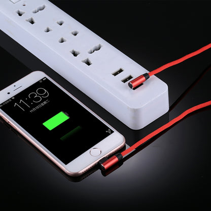1m 2.4A Output USB to 8 Pin Double Elbow Design Nylon Weave Style Data Sync Charging Cable, 8 Pin Red, 8 Pin Dark Blue, 8 Pin Blue, 8 Pin Black, 8 Pin Coffee