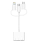3 in 1 8-Pin And Micro USB And Type-C to TF & SD Card Reader USB OTG Extender Adapter