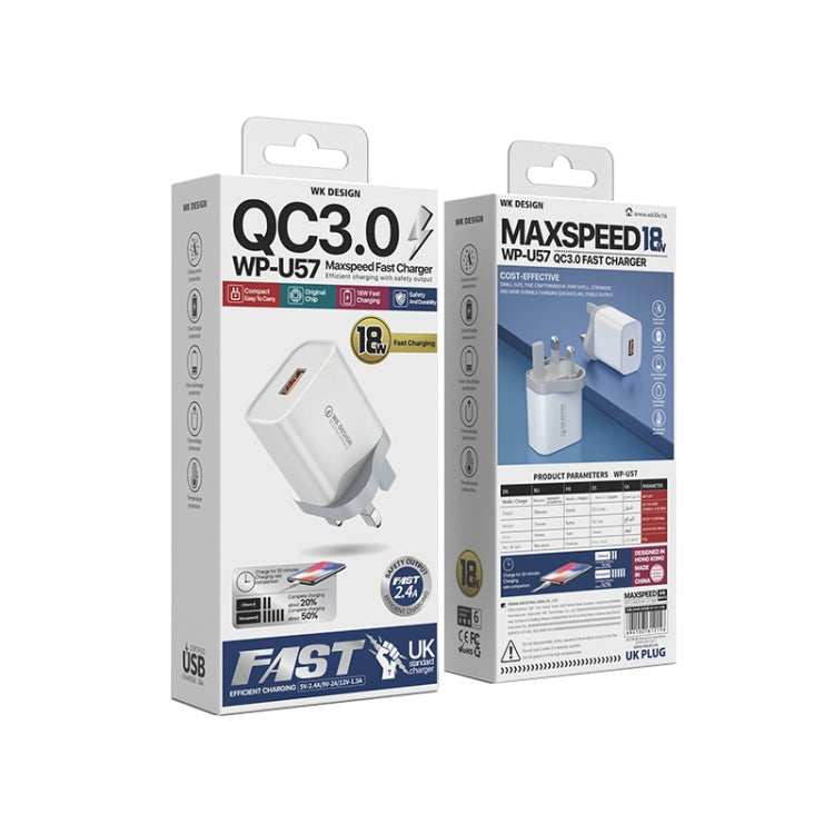 WK WP-U57 Max 18W Maxspeed QC3.0 Fast Charger
