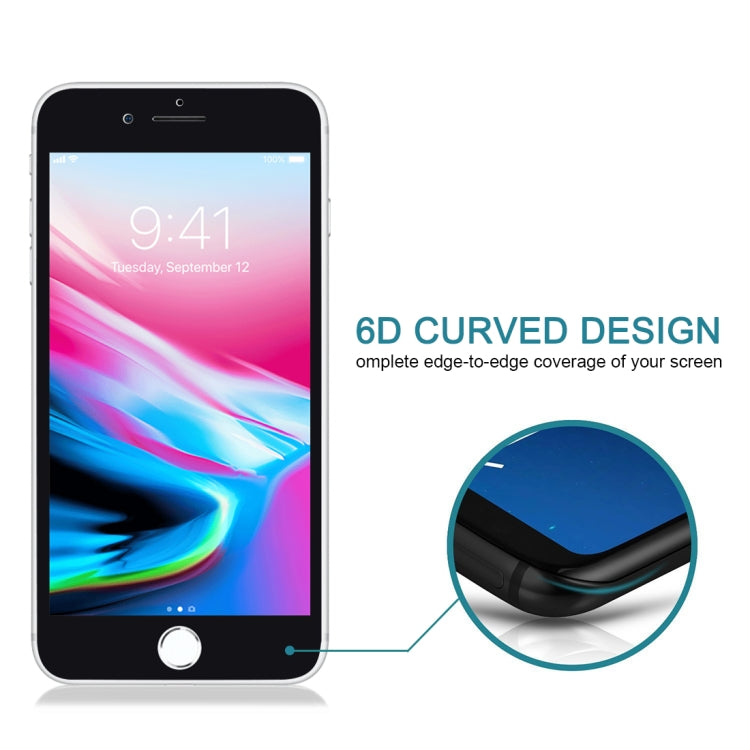 9H 6D Anti-peep Tempered Glass Film for iPhone 7 Plus, For iPhone 7 Plus(Black)
