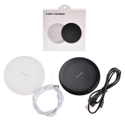 TOVYS-KC-N5 9V 1A Output Frosted Round Wire Qi Standard Fast Charging Wireless Charger, Cable Length: 1m, Frosted, Frosted White