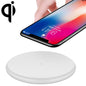 TOVYS-KC-N5 9V 1A Output Frosted Round Wire Qi Standard Fast Charging Wireless Charger, Cable Length: 1m, Frosted, Frosted White