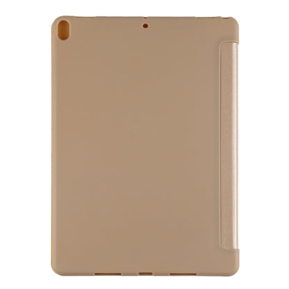 PU Plastic Bottom Case Foldable Deformation Left and Right Flip Leather Case with Three Fold Bracket & Smart Sleep for iPad Air3 2019