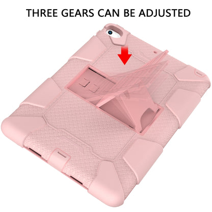 Shockproof Two-color Silicone Protection Shell for iPad Mini 2019 & 4, with Holder (Rose Red+Blue), IPRO0183A, IPRO0183B, IPRO0183C, IPRO0183D, IPRO0183E, IPRO0183F, IPRO0183G, IPRO0183H, IPRO0183I, IPRO0183J, IPRO0183K