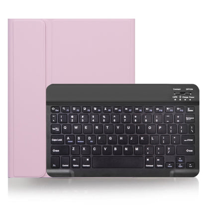 X-11B Skin Plain Texture Detachable Bluetooth Keyboard Tablet Case for iPad Pro 11 inch 2020 / 2018, with Pen Slot, Black Keyboard