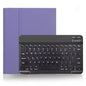X-11B Skin Plain Texture Detachable Bluetooth Keyboard Tablet Case for iPad Pro 11 inch 2020 / 2018, with Pen Slot, Black Keyboard