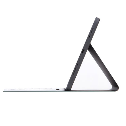 X-11BS Skin Plain Texture Detachable Bluetooth Keyboard Tablet Case for iPad Pro 11 inch 2020 / 2018, with Pen Slot & Backlight, White Keyboard