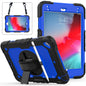 Shockproof Black Silica Gel + Colorful PC Protective Case for iPad Mini 2019 / Mini 4, with Holder & Shoulder Strap & Hand Strap & Pen Slot, iPad Mini 2019 / Mini 4
