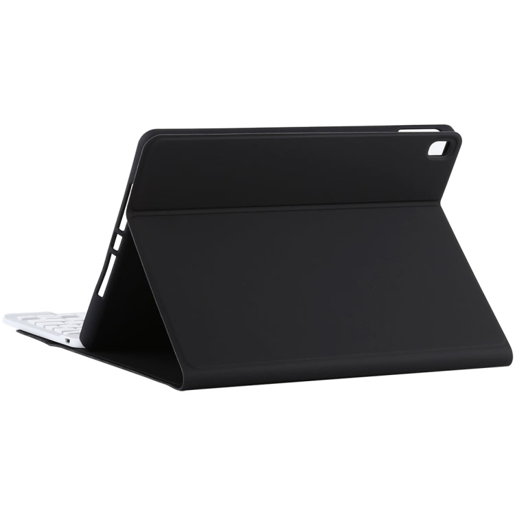 TG11B Detachable Bluetooth White Keyboard + Microfiber Leather Tablet Case for iPad Pro 11 inch (2020), with Pen Slot & Holder, White Keyboard
