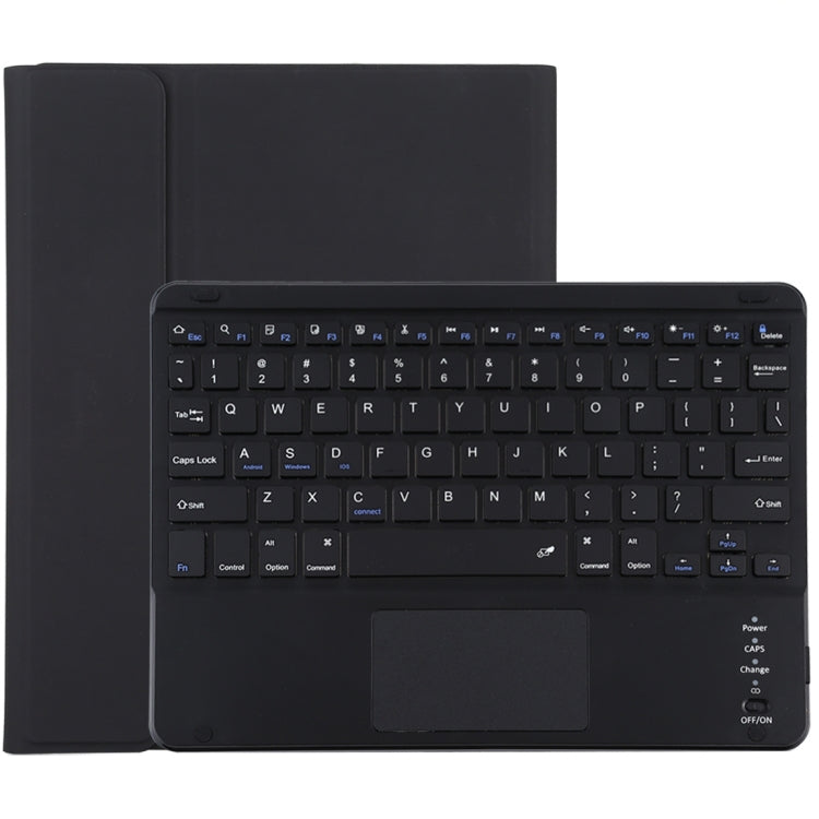TG-102BC Detachable Bluetooth Black Keyboard + Microfiber Leather Tablet Case for iPad 10.2 inch / iPad Air (2019), with Touch Pad & Pen Slot & Holder, TG-102BC